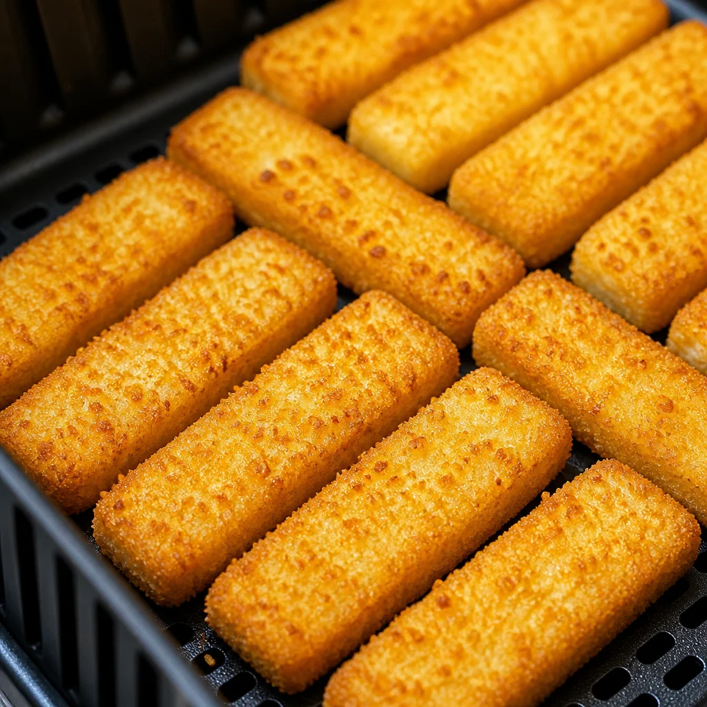 Knusprige Ninja Fischstäbchen aus der Heißluftfritteuse, lecker und einfach zubereitet.